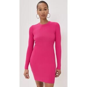 Good American Women's Virgo Rib Mini Dress Size Small Pink